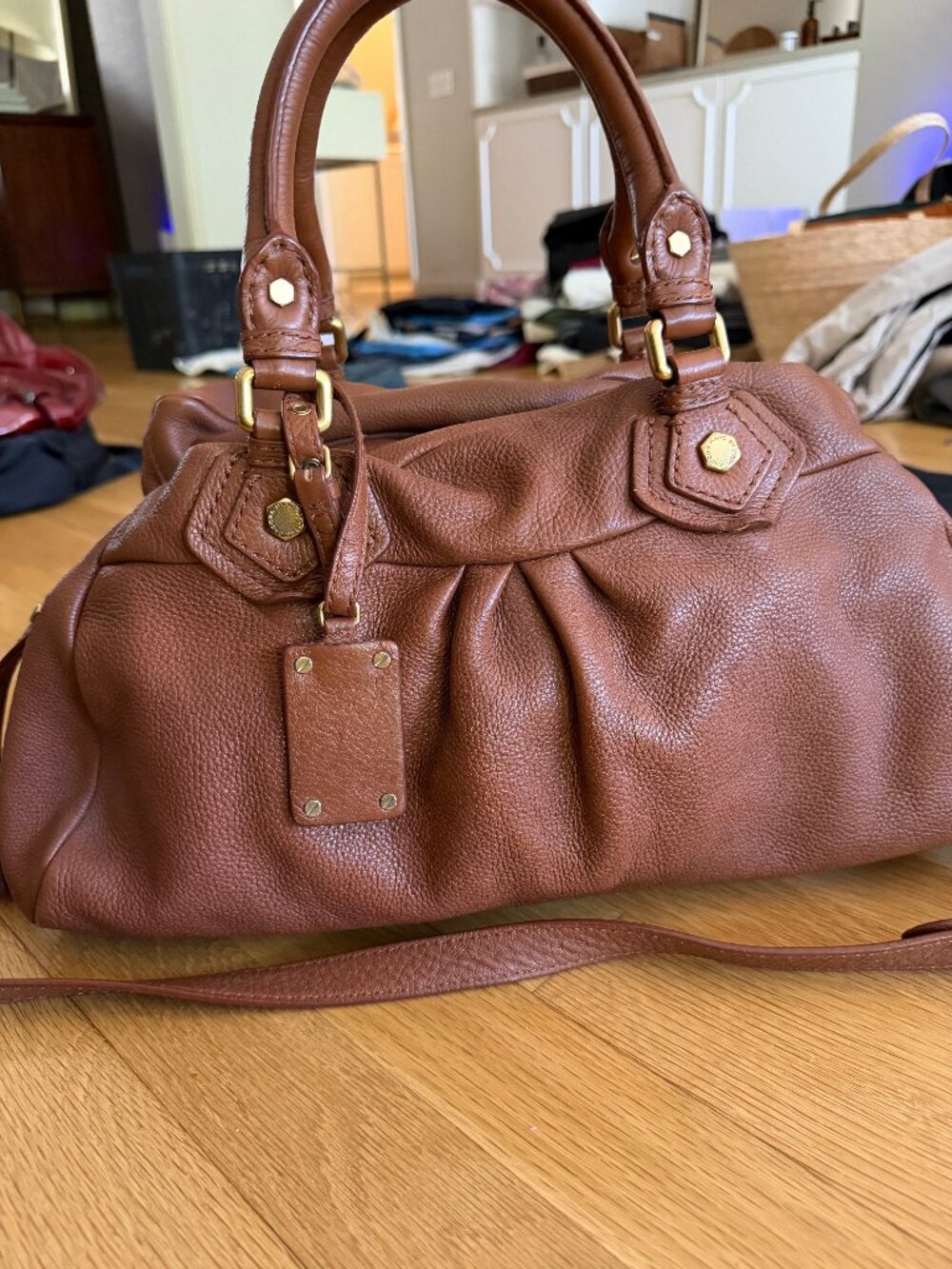 Marc by Marc Jacobs Cognac Leather Satchel